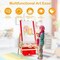Kids Art Stand Wood Whiteboard Chalkboard w/ Paper Roll &Full Set of Accessories